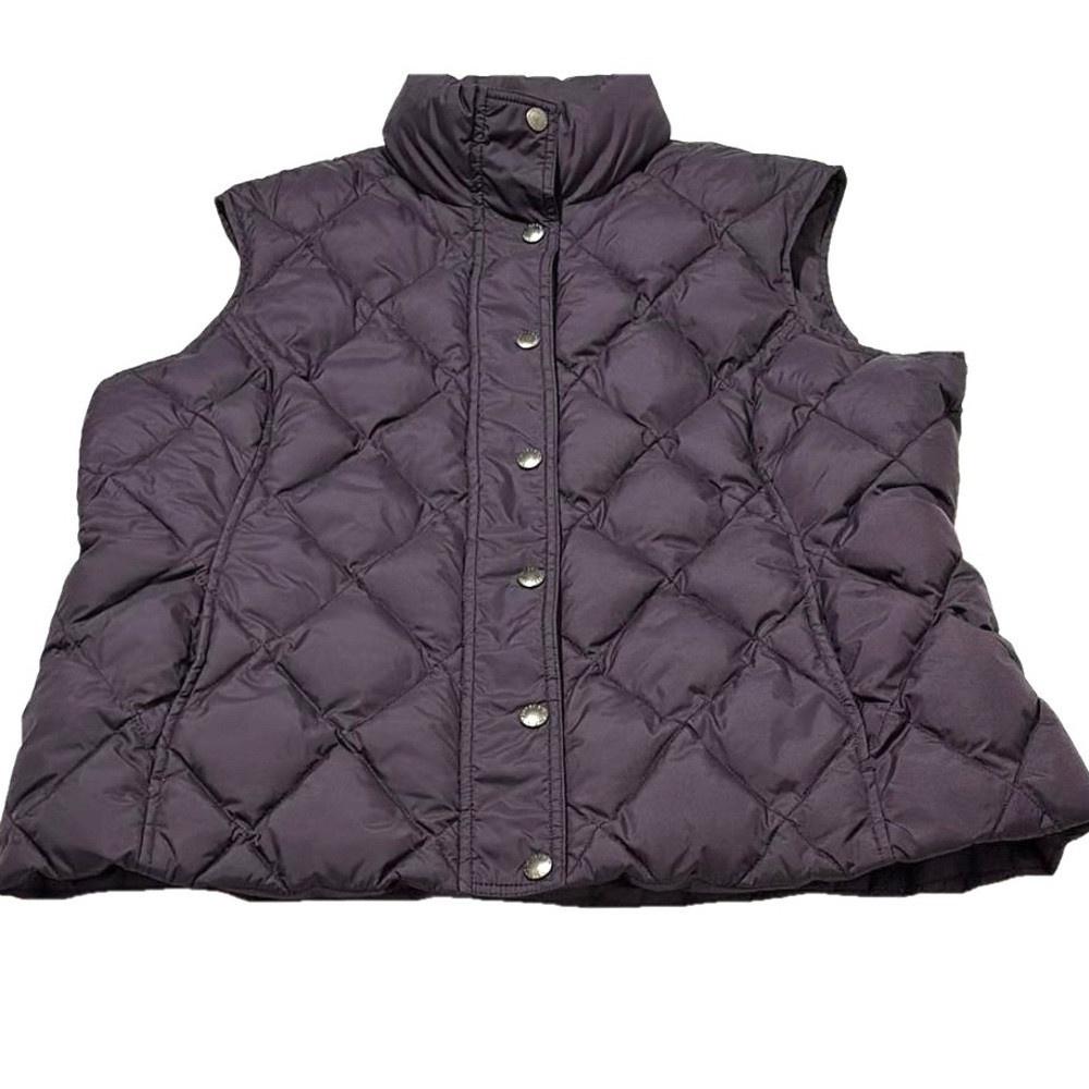 Lands’ End Down Vest, Size L 14/16, Dark Purple